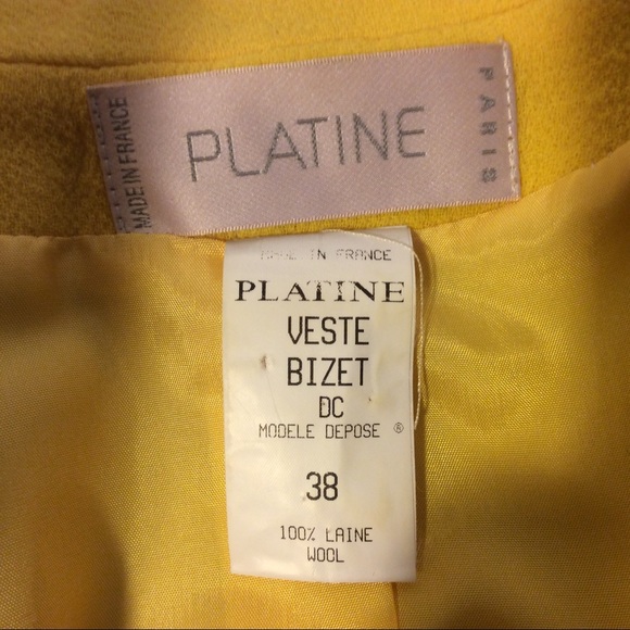 Womens Platine Wool Jacket made in France size medium - Picture 6 of 8